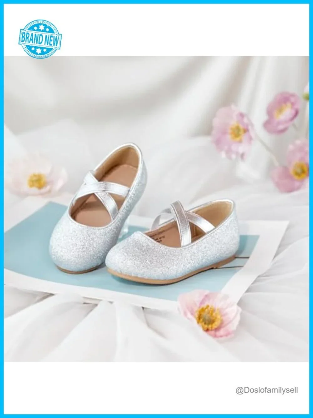 Toddler Girl Mary Jane Ballet Flats Faux Leather Dress Shoes Elastic Strap